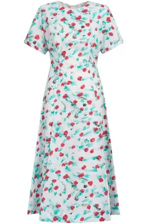 Marni Painterly-print cotton midi dress
