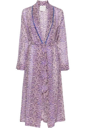 FORTE FORTE Zebra-print cotton-blend coat