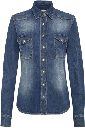 Philipp Plein Skull-embellished denim shirt