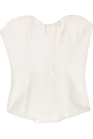 Victoria Beckham Textured strapless top