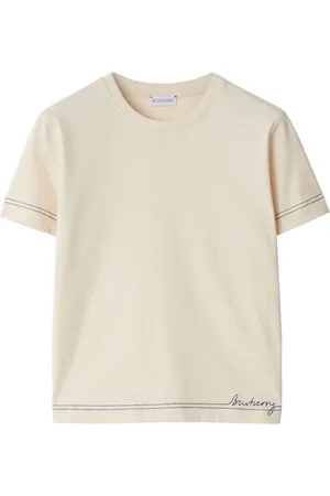Burberry Logo-embroidered cotton T-shirt
