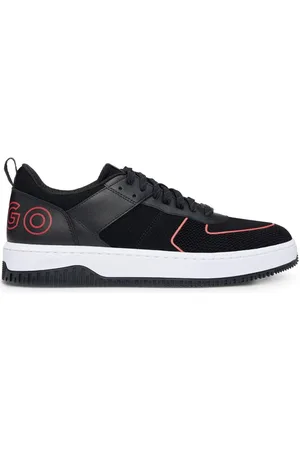 HUGO BOSS Recycled leather lace-up sneakers