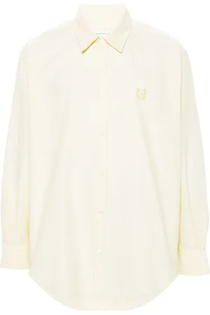 Maison Kitsuné Contour Fox Head-embroidery cotton shirt