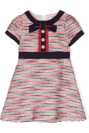 PATACHOU Bow-detail jacquard dress