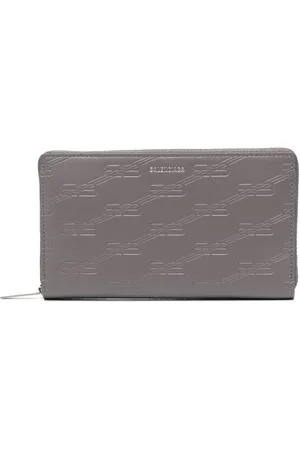 Balenciaga Embossed-logo leather wallet