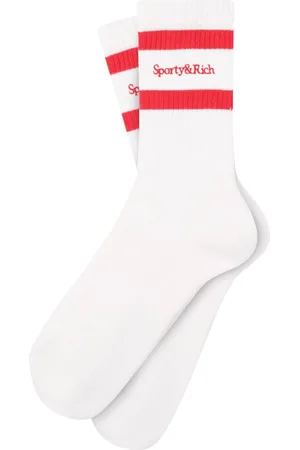 Sporty & Rich Serif Logo cotton socks