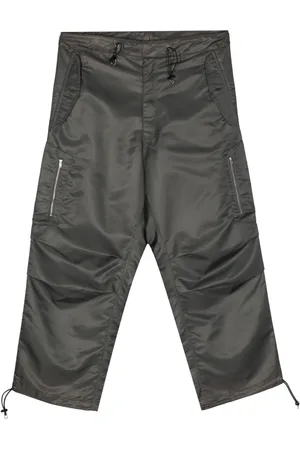 Random Identities Gathered-detail drawstring trousers