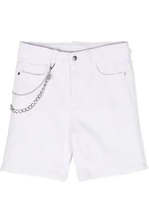 John Richmond Chain-link denim shorts