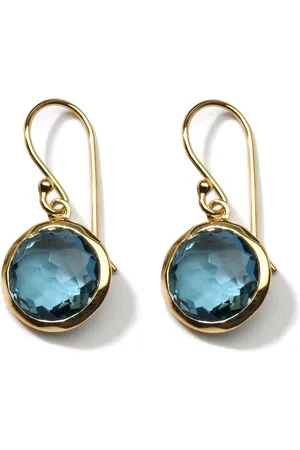 Ippolita 18kt yellow small Lollipop London blue topaz drop earrings