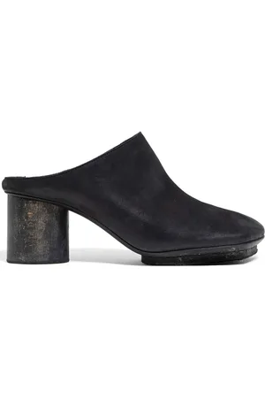 UMA WANG Block-heel leather mules