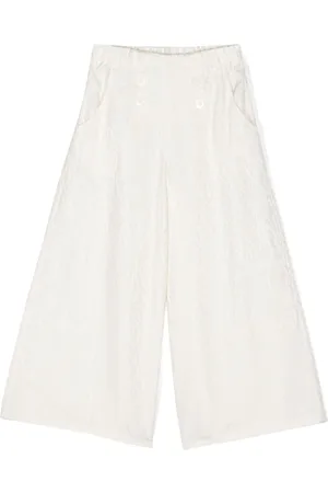 Emporio Armani Jacquard-logo wide-leg trousers