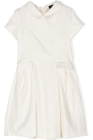 Emporio Armani Logo-jacquard inverted-pleat dress