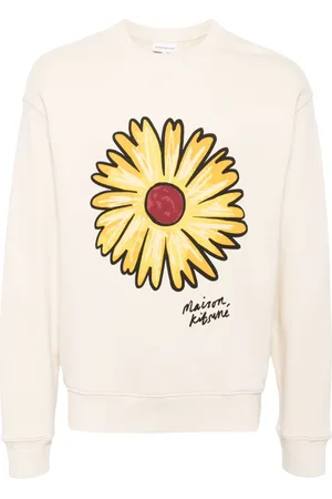 Maison Kitsuné Sunflower motif long sleeve sweater