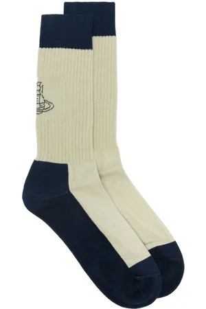 Vivienne Westwood Orb-embroidery ribbed socks