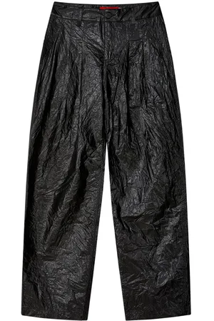 ECKHAUS LATTA Coated-finish straight-leg trousers
