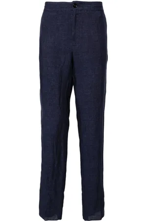 Ermenegildo Zegna Drawstring linen tapered trousers