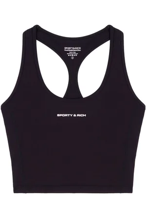 Sporty & Rich Logo-print cropped tank top