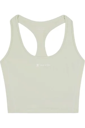 Sporty & Rich Runner Script cropped tank top