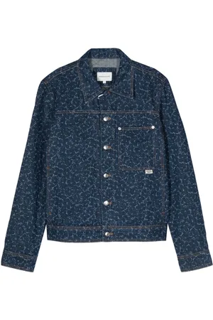 Maison Kitsuné Geometric-patterned denim jacket