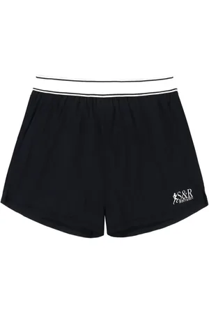 Sporty & Rich Logo print runner shorts
