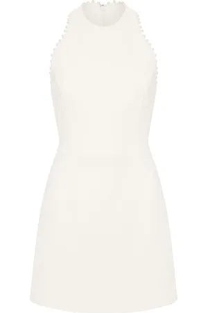 Rebecca Vallance Therese pearl-embellished bow mini dress