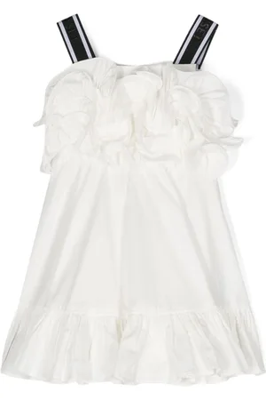 Twin-Set Ruffle-detail poplin dress
