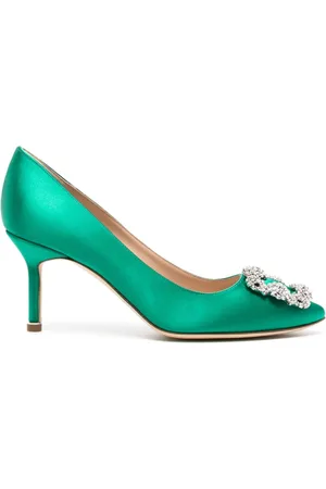 Manolo Blahnik Hangisi 70mm crystal-embellished pumps