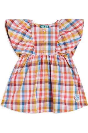 Kenzo Checked ruffled dress