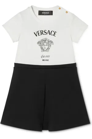 VERSACE Medusa Head two-tone dress