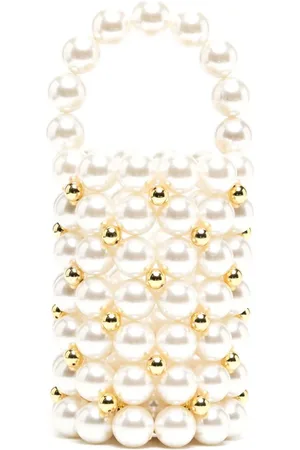 VANINA The Comino faux-pearl bucket bag