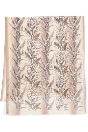 Etro Floral-print frayed scarf
