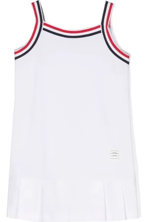 Thom Browne RWB-stripe pleated minidress