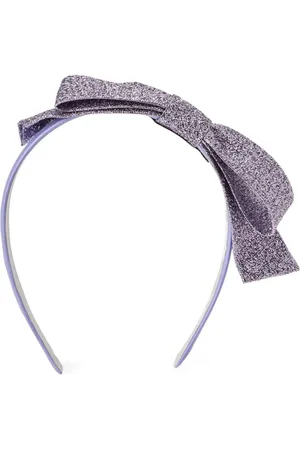 Monnalisa bow-detail taffeta headband - Purple