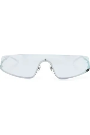 Gucci Square-G-motif shield-frame sunglasses