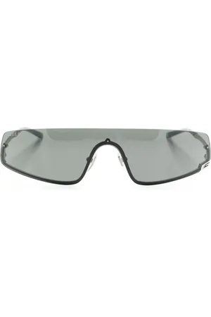 Gucci Square-G-motif shield-frame sunglasses