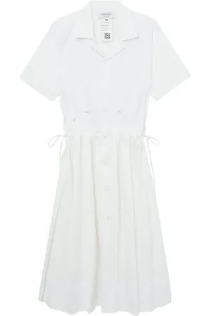 Marine Serre Embroidered cotton midi dress