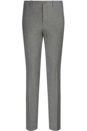 Etro Houndstooth-jacquard chino trousers