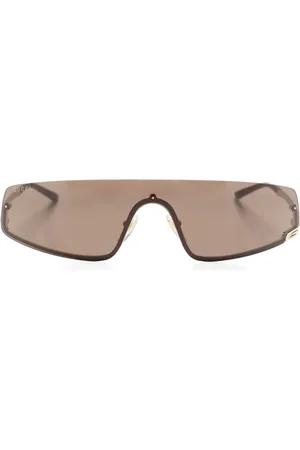 Gucci Square-G-motif shield-frame sunglasses