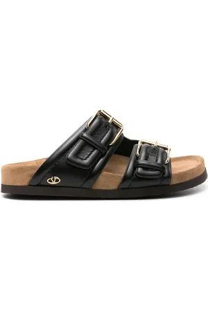 VALENTINO GARAVANI Fussfriend double-strap leather slides
