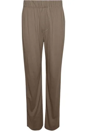 ÉTERNE Elasticated-waist straight-leg trousers