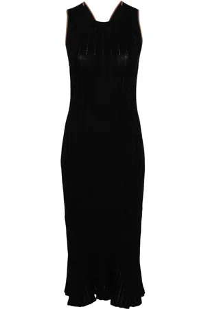 Paul Smith Stripe-trim ribbed maxi dress