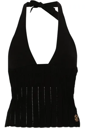 Roberto Cavalli V-neck crop top