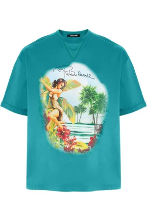 Roberto Cavalli Hawaii-print cotton T-shirt