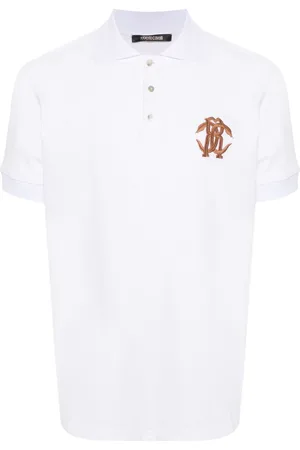 Roberto Cavalli Logo-embroidered polo shirt