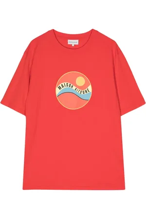 Maison Kitsuné Pop Wave-print cotton T-shirt