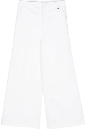 Patrizia Pepe Logo-charm wide-leg trousers
