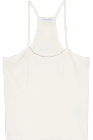 Patrizia Pepe Fine-ribbed cropped tank top