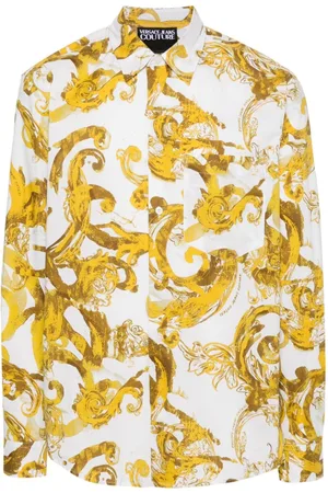 VERSACE Barocco-print cotton shirt