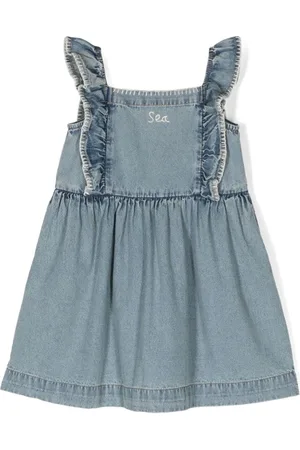 SEA Marion denim flared dress