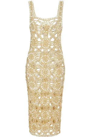 Retrofete Saffron knit crochet dress